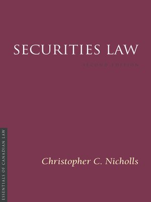 cover image of Securities Law 2/e